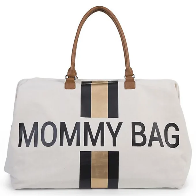 mommy bag bianco oro nero