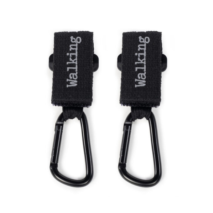 WALKING MUM SET DI 2 GANCI PER PASSEGGINO ECO MUM BLACK