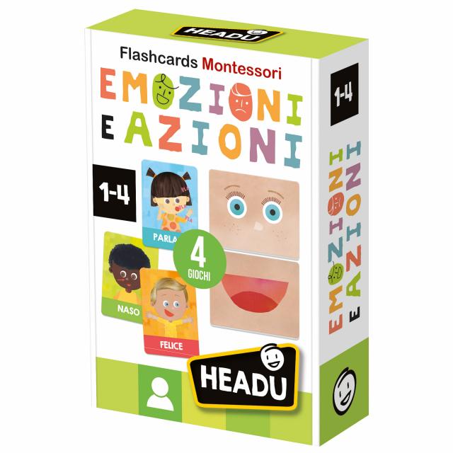 HEADU FLASHCARDS MONTESSORI EMOZIONI E AZIONI