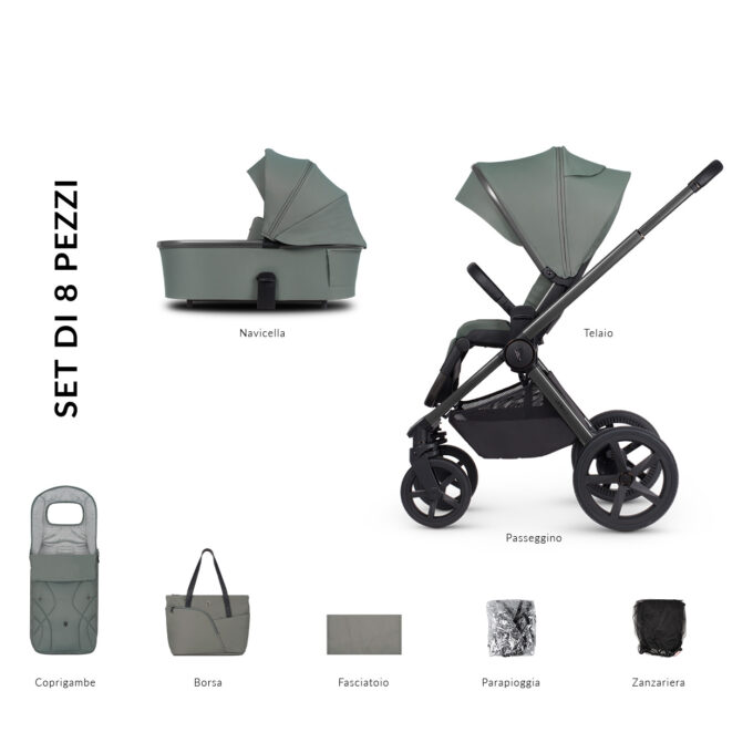 VENICCI SISTEMA MODULARE UPLINE2 PASSEGGINO, NAVICELLA E ACCESSORI