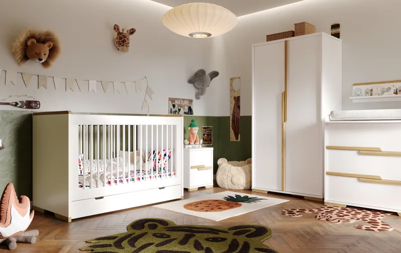 PINIO LETTINO COLLEZIONE SNAP 70x140 BIANCO/NATURALE - immagine 2