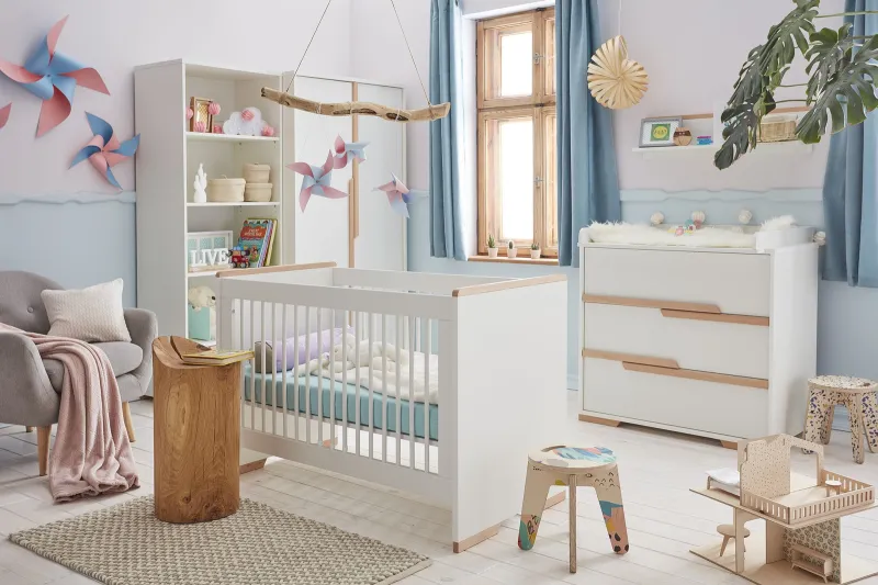 PINIO LETTINO COLLEZIONE SNAP 70x140 BIANCO/NATURALE - immagine 4