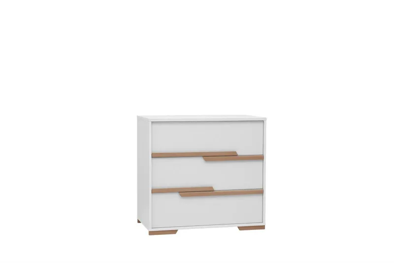 PINIO CASSETTIERA 3 CASSETTI COLLEZIONE SNAP BIANCO/NATURALE