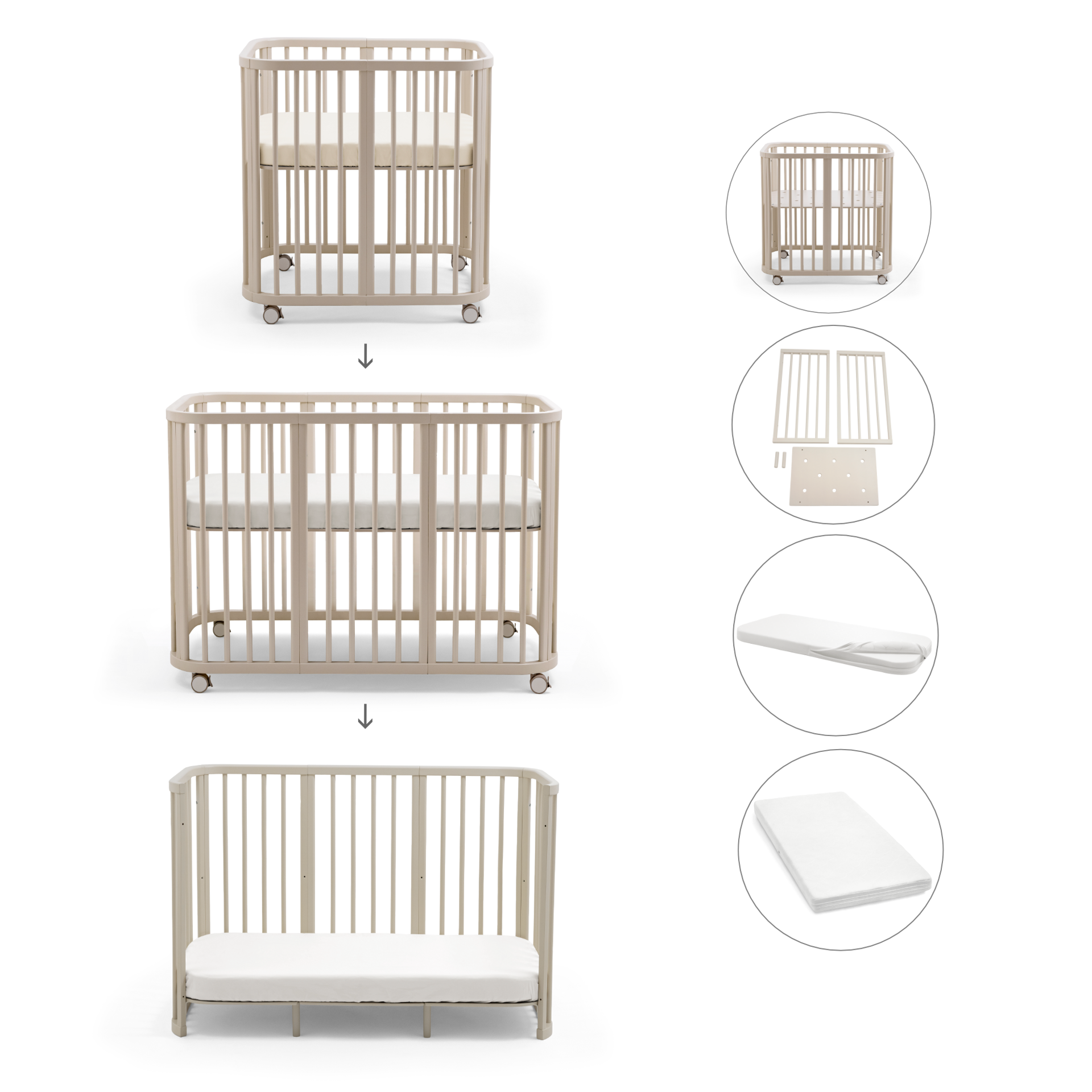 STOKKE® CULLA EVOLUTIVA NIGHTI® VANIGLIA WHITE